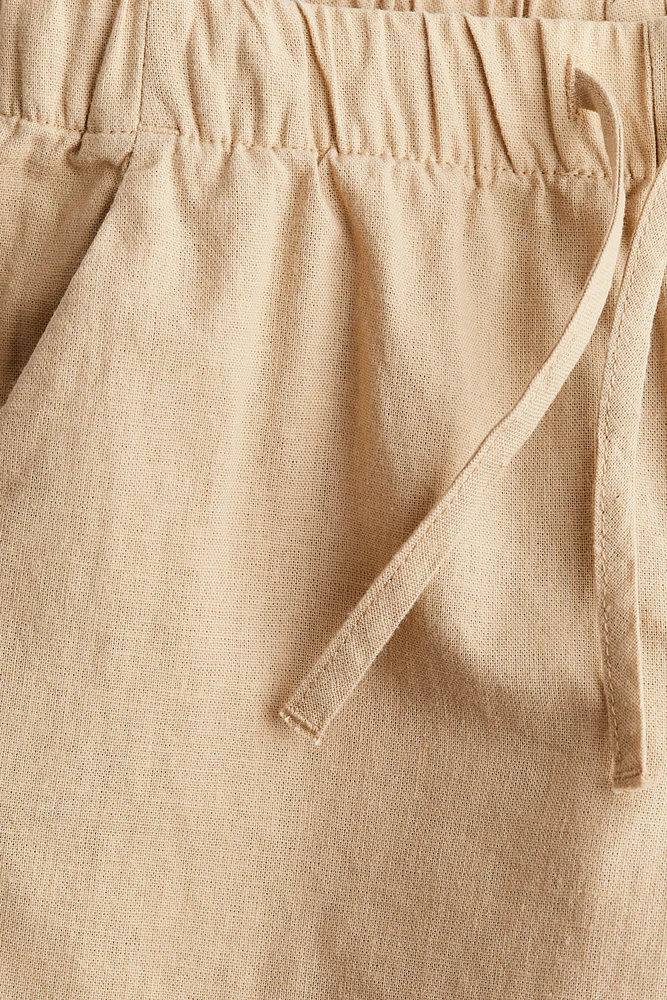 Linen-Blend Joggers