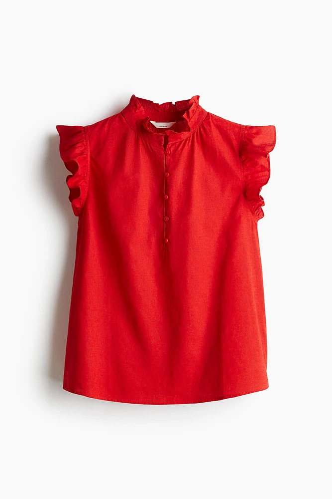 Blouse en lin mélangé