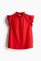 Linen-Blend Blouse