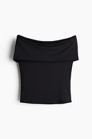 Off-the-Shoulder Jersey Top