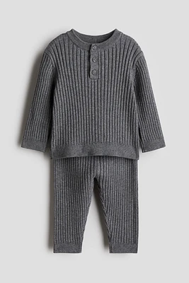 2-piece Rib-Knit Cotton Set