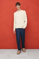 Regular-Fit Rolled Edge Sweater