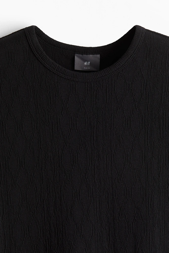 Slim-Fit Textured T-Shirt