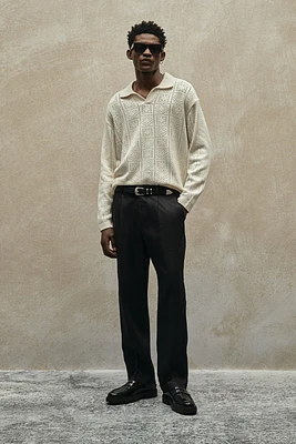 Relaxed Fit Linen Suit Pants