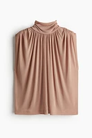 Sleeveless Mock Turtleneck Top