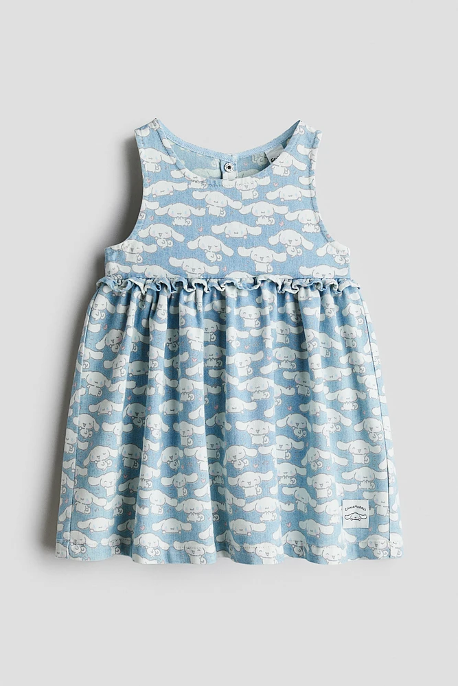 Printed Denim Dress