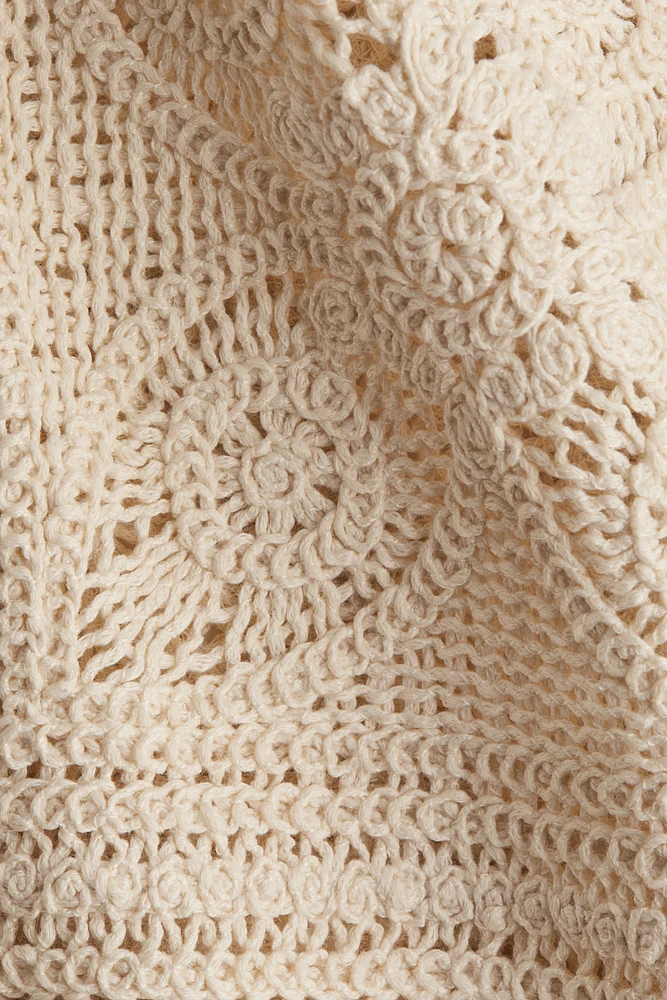 Crochet-Look Mini Shorts