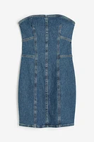 Denim Bandeau Dress