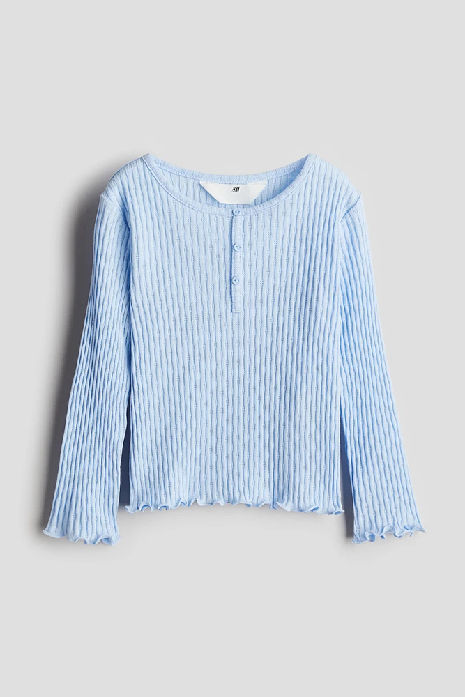 Pointelle Jersey Top