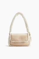 Fluffy-Trim Crossbody Bag