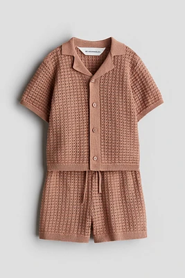 2-piece Pointelle-Knit Cotton Set