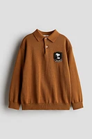 Fine-Knit Polo Shirt