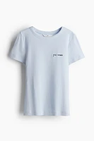 T-shirt côtelé en modal mélangé