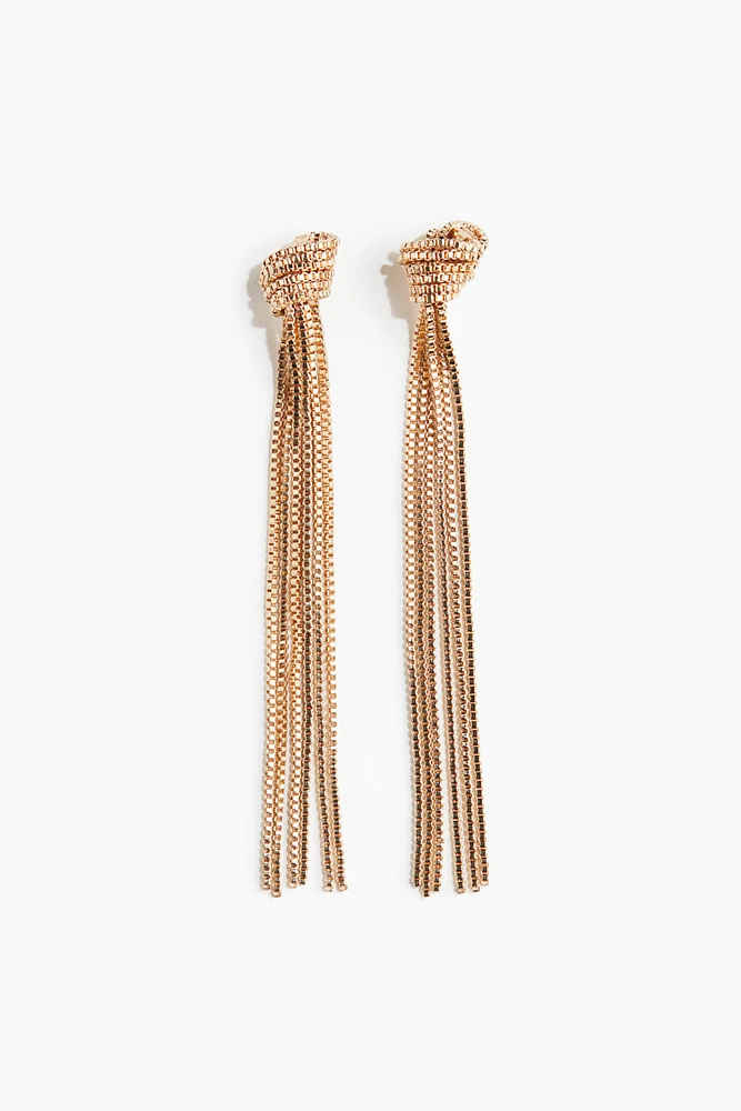 Box-Chain Tassel Earrings