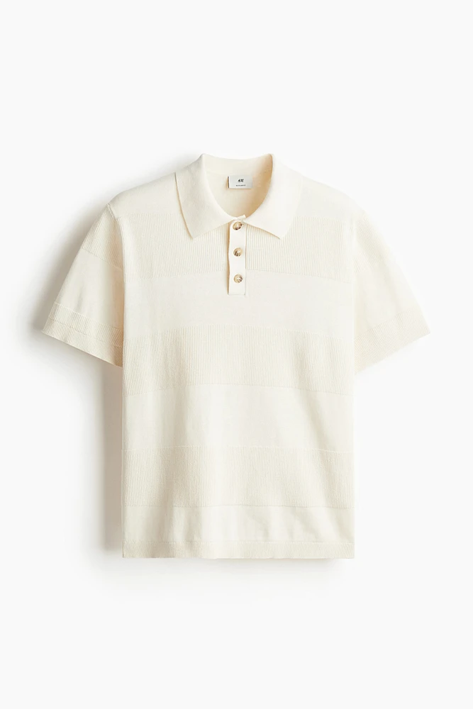 Regular Fit Ribbed Polo Shirt