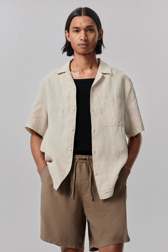 Relaxed-Fit Linen-Blend Shorts
