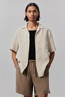 Relaxed-Fit Linen-Blend Shorts