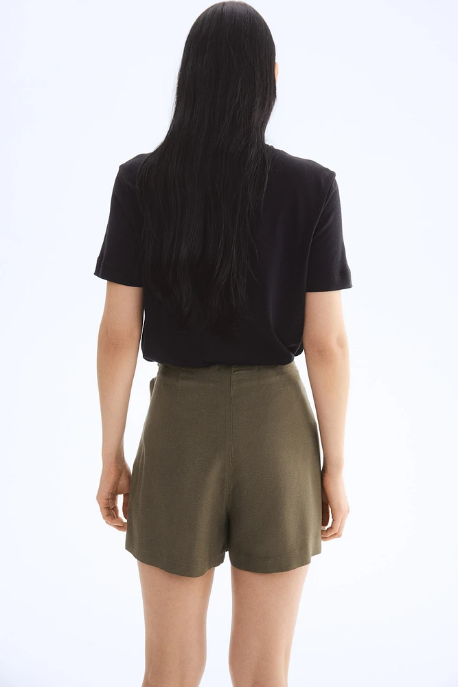 Jupe-short en lin mélangé