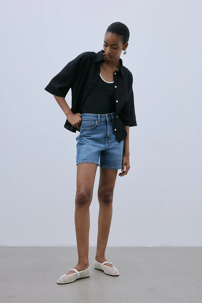 High Waist Denim Shorts