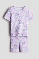 Snug Fit Printed Cotton Pajamas