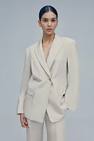 Linen-Blend Blazer