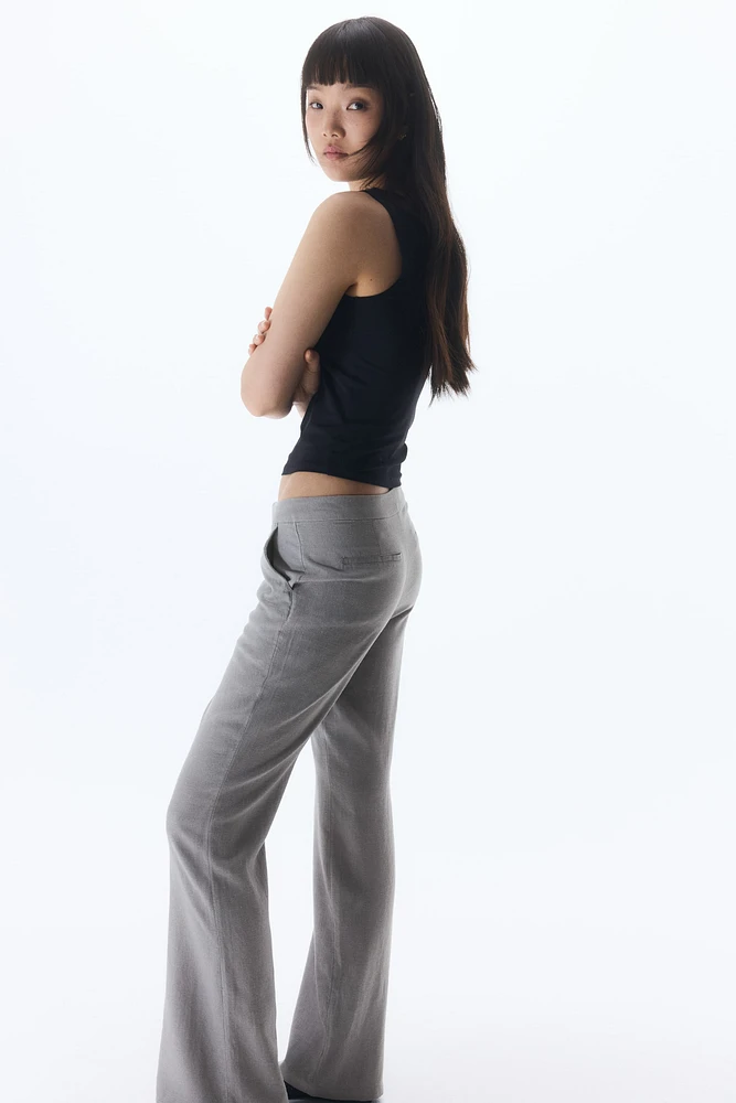 Linen-Blend Dress Pants