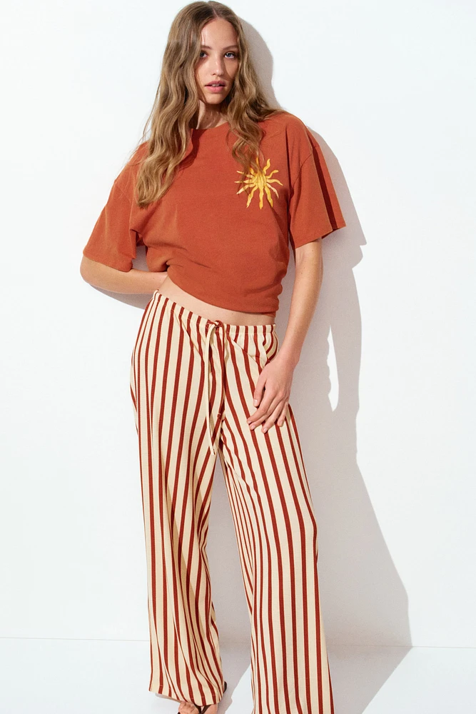 Straight-Leg Drawstring Pants