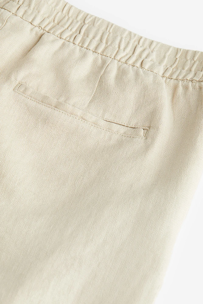 Regular Fit Linen Shorts