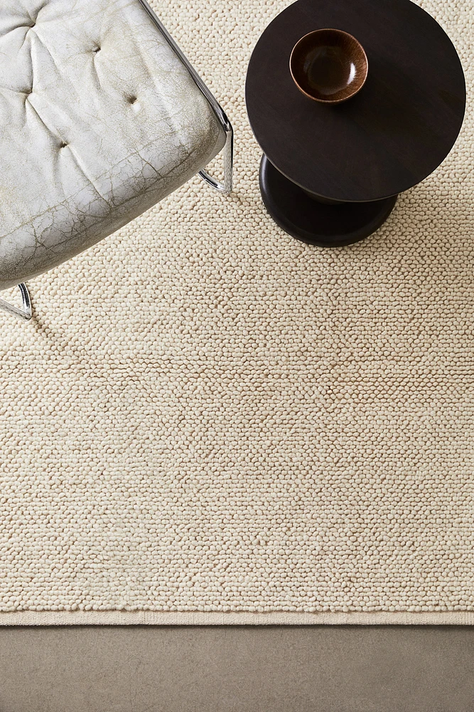 Textured-weave Wool-blend Rug