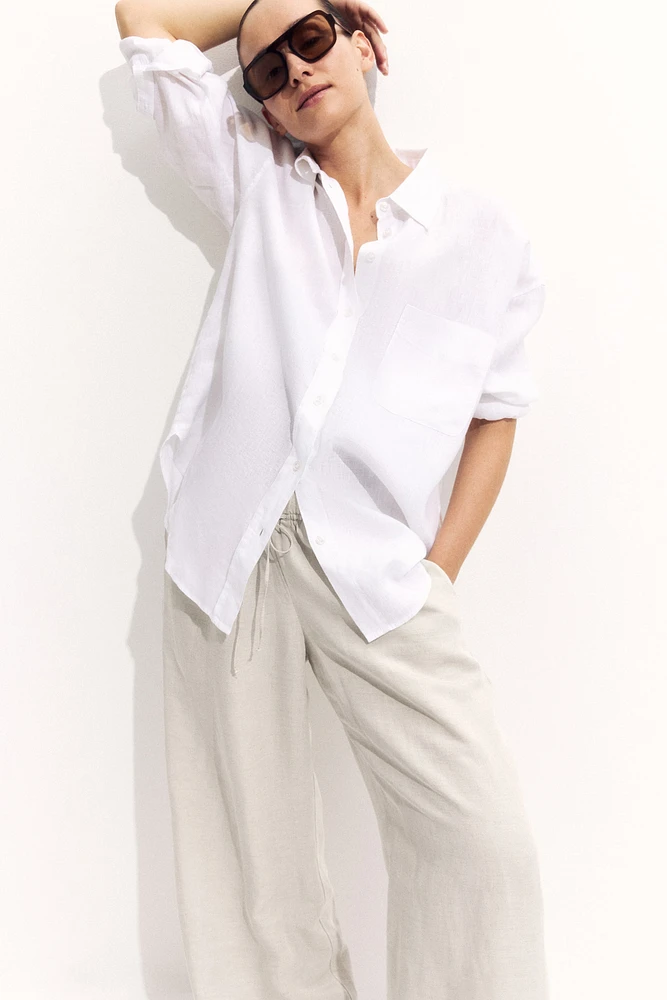 MAMA Before & After Linen-blend Pants