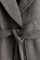 Tie-Belt Felted Coat