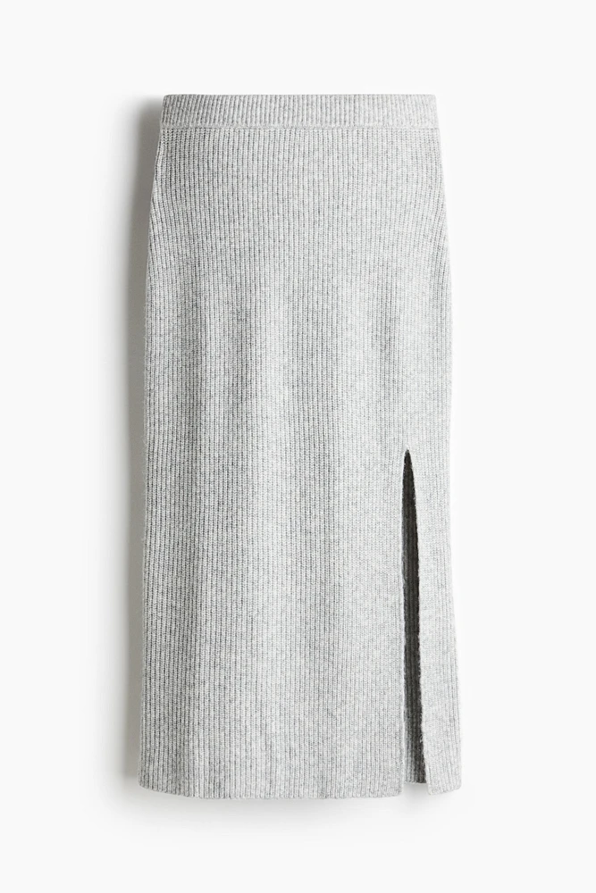 Rib-Knit Pencil Skirt