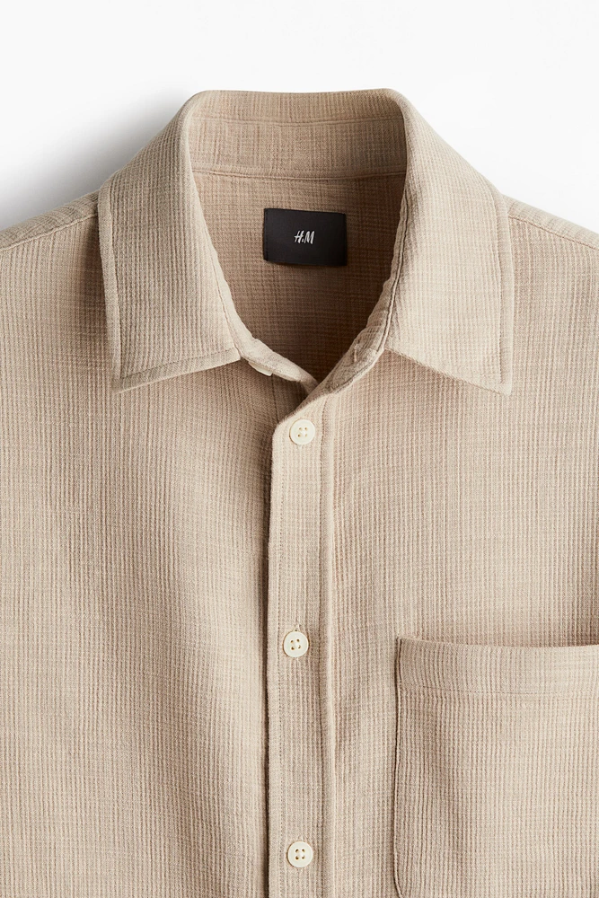 Regular Fit Textured-Weave Shirt