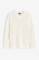 Regular Fit Hole-knit Sweater