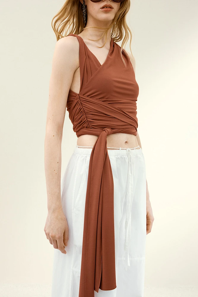 Asymmetric Wrap Top