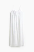 Linen-blend strappy dress