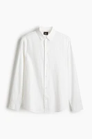 Regular Fit Linen-Blend Shirt