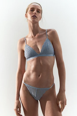 Lot de 3 culottes ficelles Tanga en dentelle