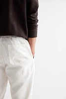 Relaxed Fit Linen-Blend Pants