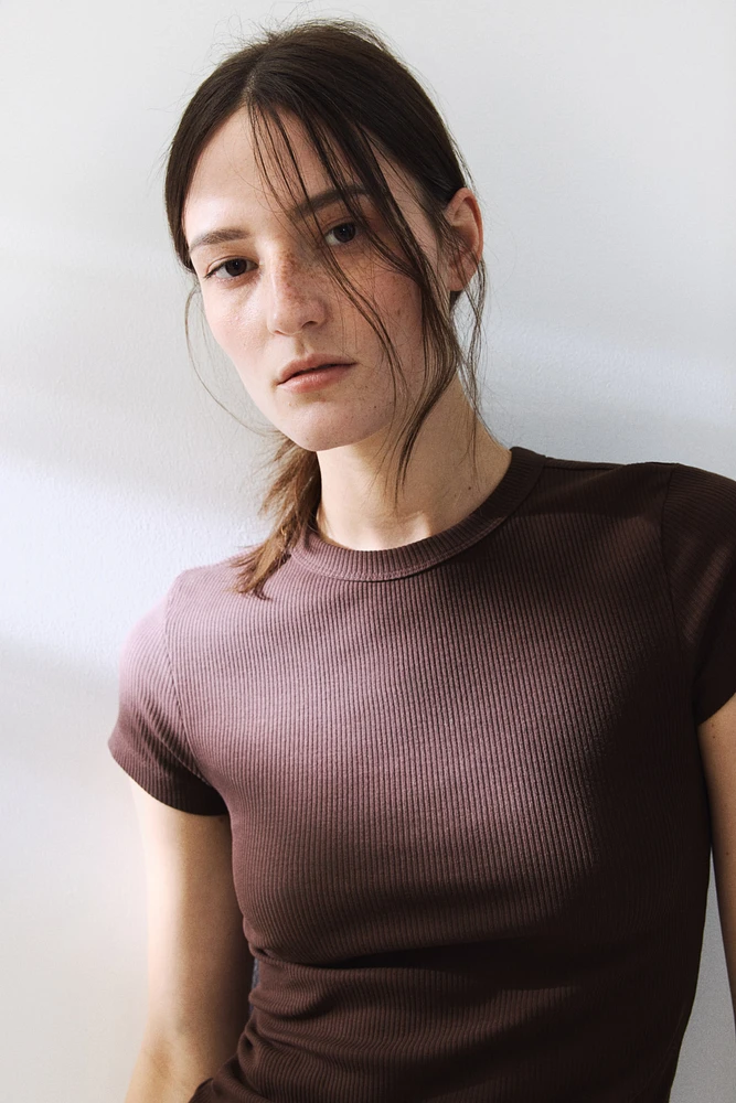 T-shirt côtelé