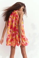 Robe sans manches à volant