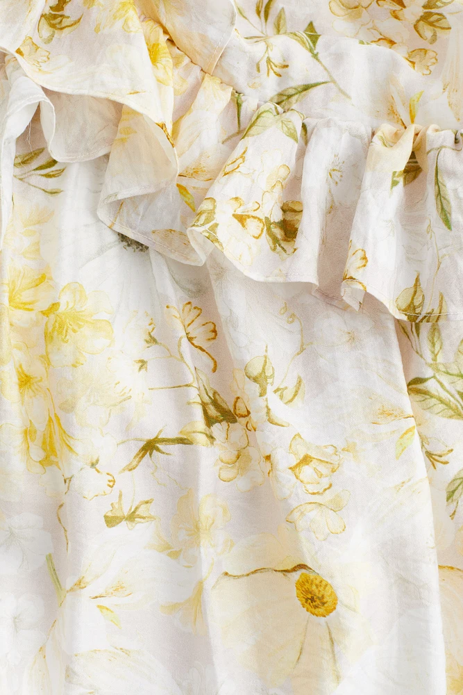 Ruffle-trimmed Midi Dress