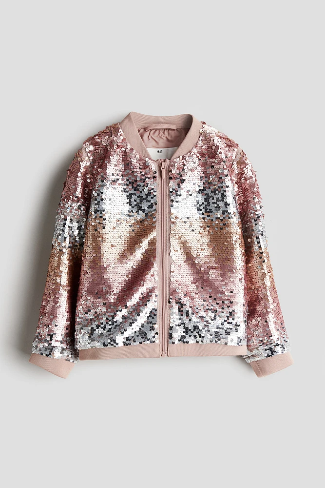 Sequined Bomber Jacket