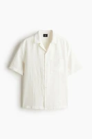 Regular Fit Linen-blend resort shirt