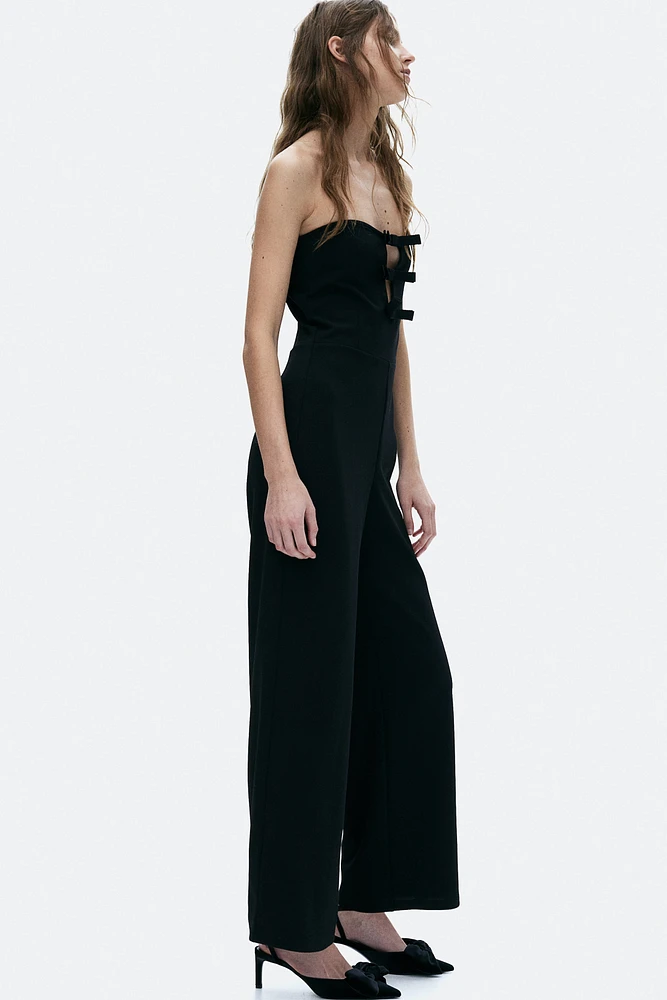 Bow-Front Bandeau Jumpsuit