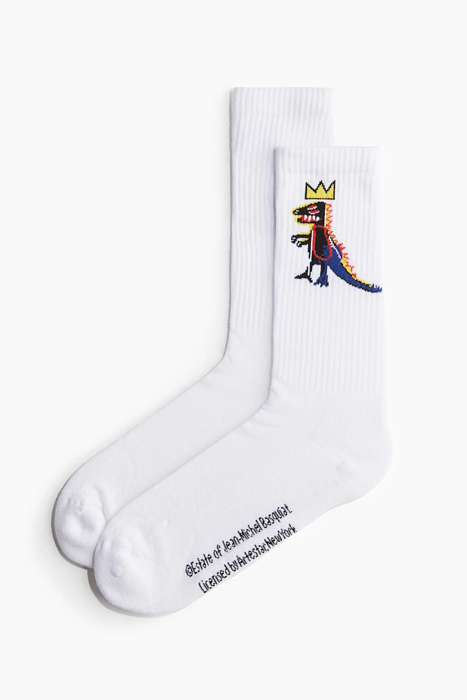 Motif-detail Socks