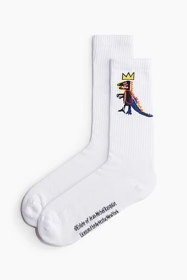 Motif-detail Socks
