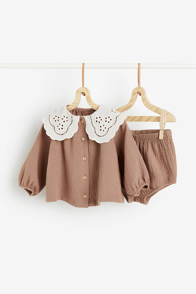 Ensemble 2 pièces avec blouse et culotte bouffante