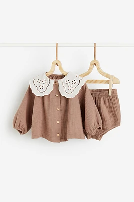 Ensemble 2 pièces avec blouse et culotte bouffante