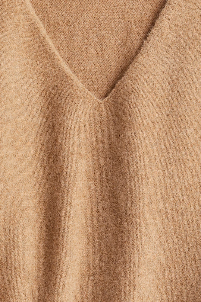 Fine-Knit V-Neck Sweater